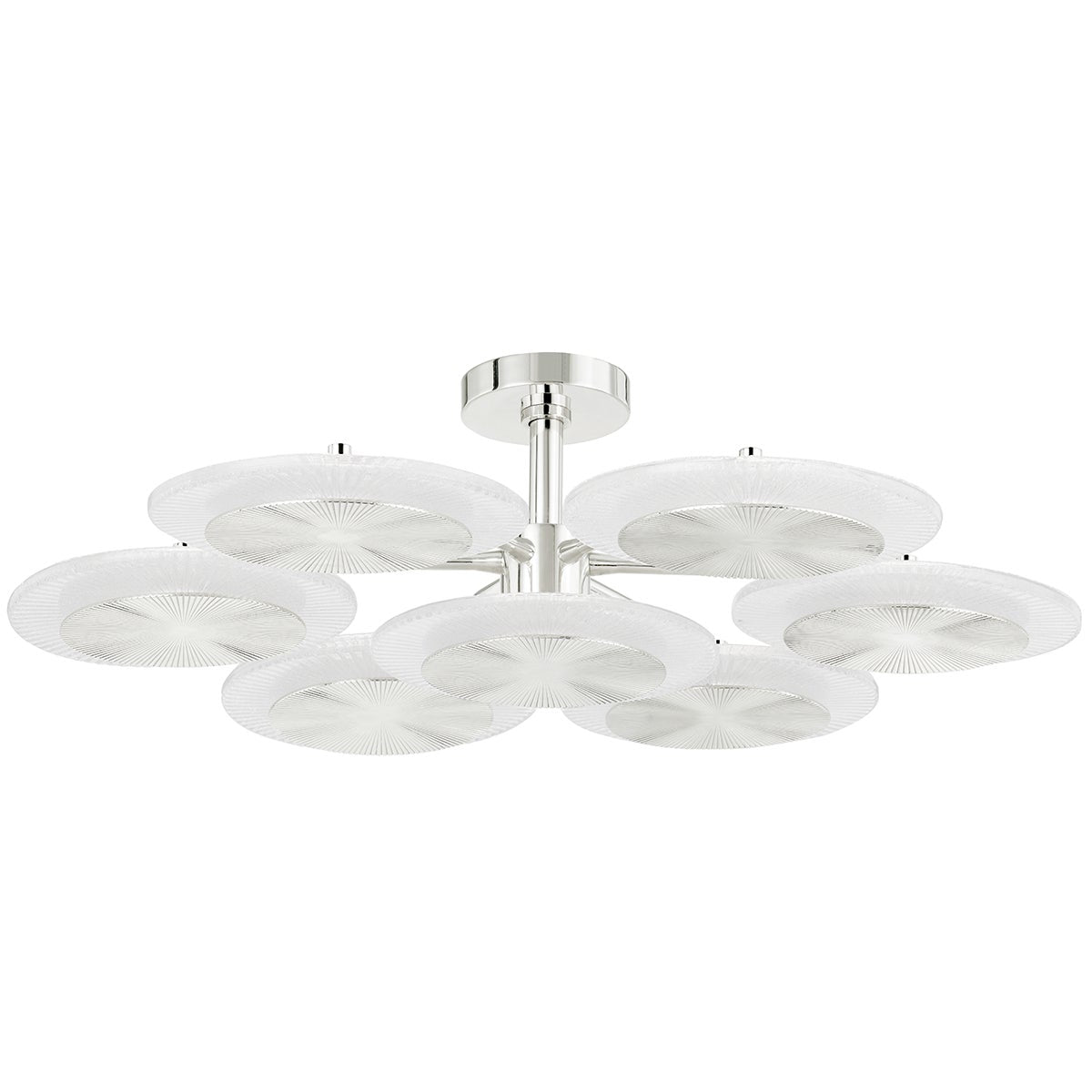 Corbett Topaz Semi-Flush Mount Polished Nickel