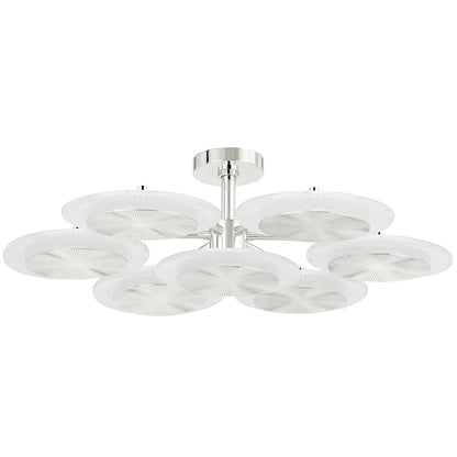 Corbett Topaz Semi-Flush Mount Polished Nickel