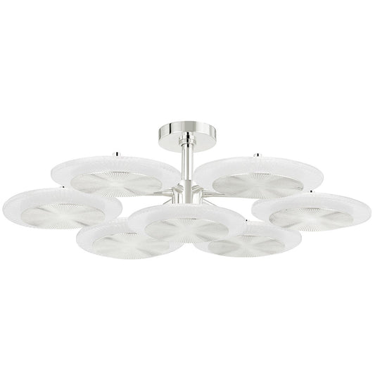 Corbett Topaz Semi-Flush Mount Polished Nickel