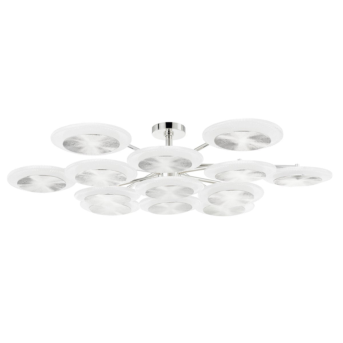 Corbett Topaz Semi-Flush Mount Polished Nickel
