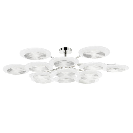 Corbett Topaz Semi-Flush Mount Polished Nickel