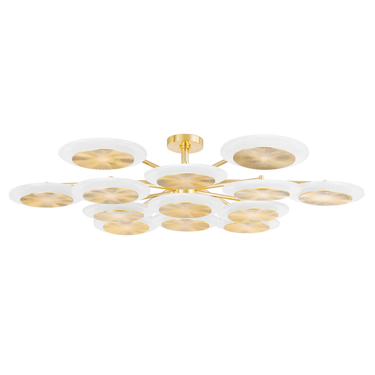 Corbett Topaz Semi-Flush Mount Vintage Polished Brass