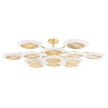 Corbett Topaz Semi-Flush Mount Vintage Polished Brass