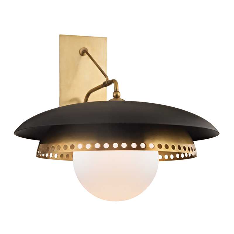 Hudson Valley Herkimer Wall Sconce Aged Brass