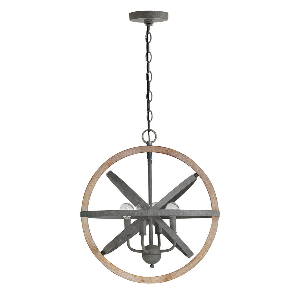 Capital Bluffton Pendant Iron and Wood