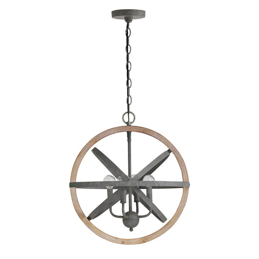 Capital Bluffton Pendant Iron and Wood