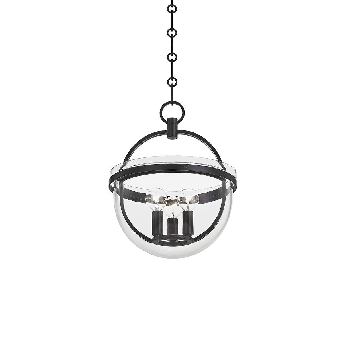 Hudson Valley Malloy 3-Light Lantern in Aged Iron