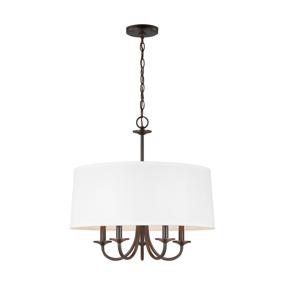 Generation Lighting Seville Five Light Shade Chandelier Bronze