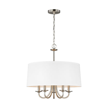 Generation Lighting Seville Five Light Shade Chandelier Brushed Nickel