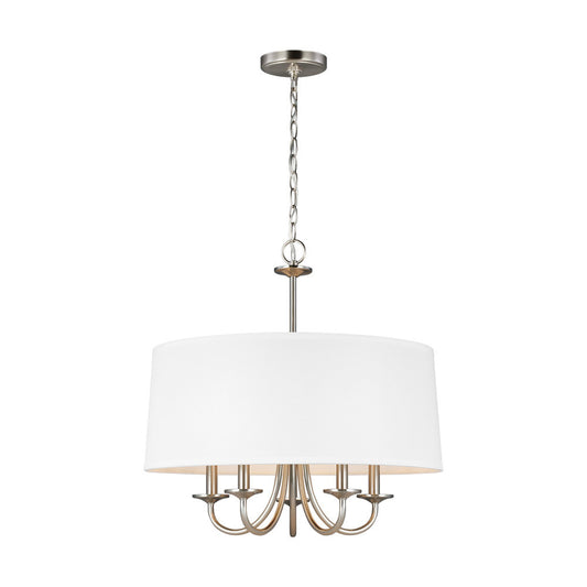 Generation Lighting Seville Five Light Shade Chandelier Brushed Nickel