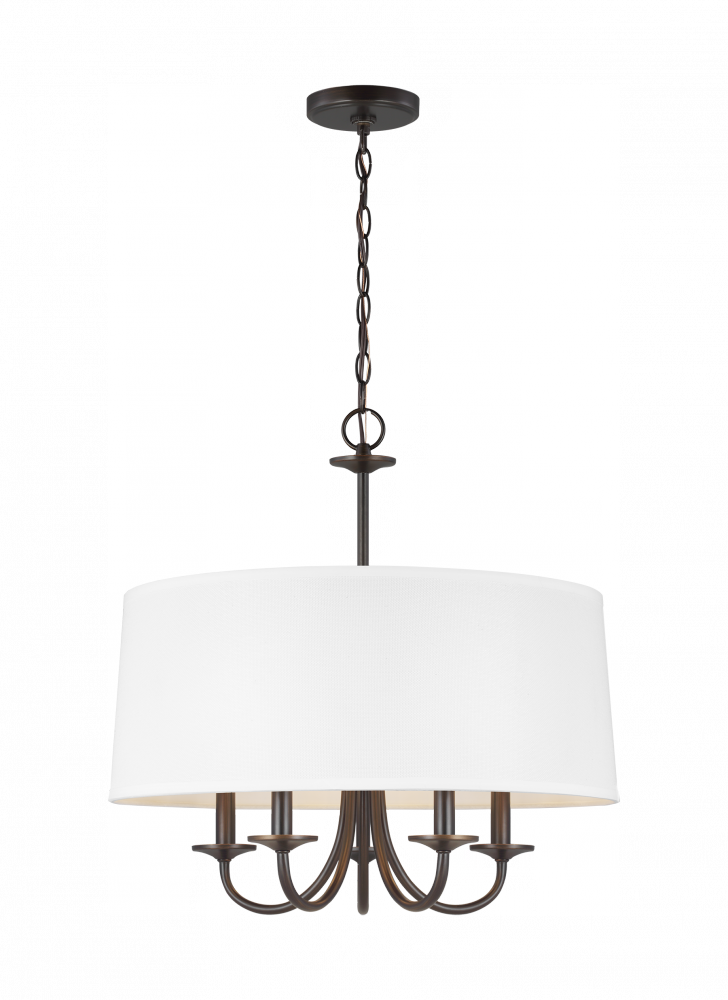 Generation Lighting Seville Five Light Shade Chandelier Bronze