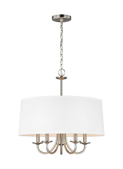 Generation Lighting Seville Five Light Shade Chandelier Brushed Nickel