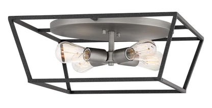 Hinkley Fulton Medium Flush Mount Gray, Steel, Aged Zinc