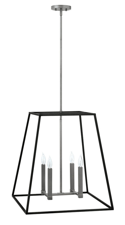 Hinkley Fulton Foyer Hall Pendant Gray, Steel, Aged Zinc