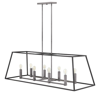 Hinkley Fulton Foyer Hall Pendant Gray, Steel, Aged Zinc