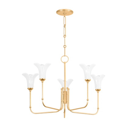 Hudson Valley Montclair 5-Light Chandelier Vintage Gold Leaf