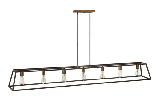 Hinkley Fulton Down Chandelier Bronze, Steel
