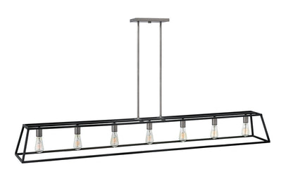 Hinkley Fulton Down Chandelier Gray, Steel, Aged Zinc