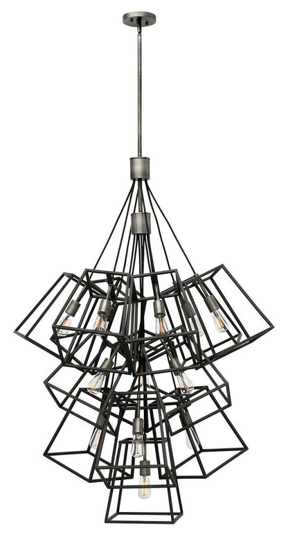 Hinkley Fulton Foyer Hall Pendant Gray, Steel, Aged Zinc
