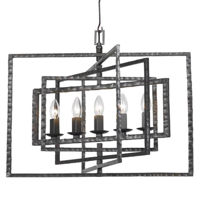 Crystorama Capri Chandelier Raw Steel
