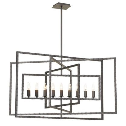 Crystorama Capri Chandelier Raw Steel
