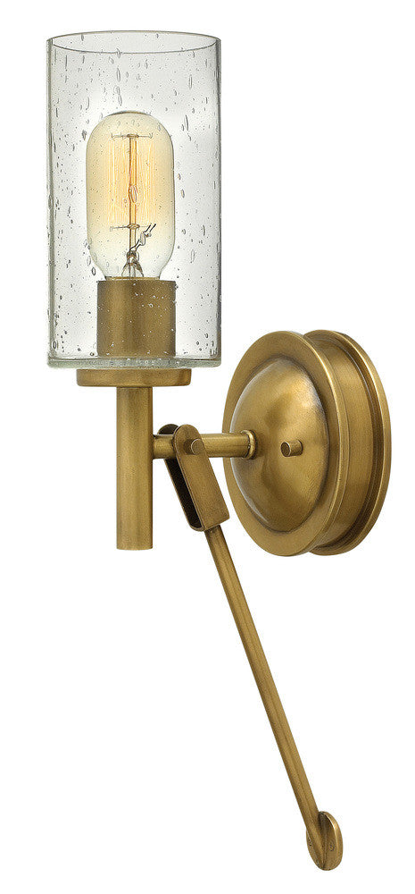 Hinkley Collier Bathroom Wall Sconce Brass, Steel, Heritage Brass
