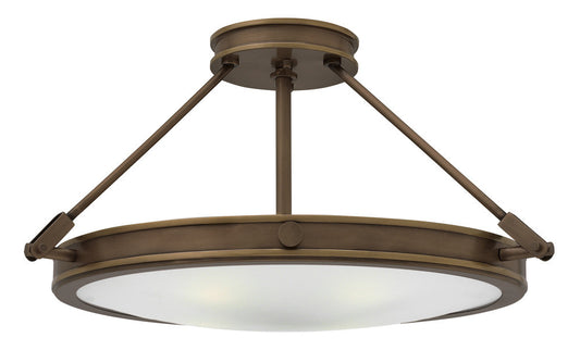 Hinkley Collier Medium Semi-Flush Mount Bronze, Steel, Oil-Rubbed Bronze