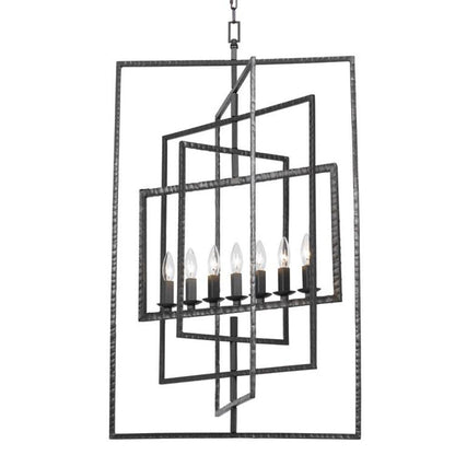 Crystorama Capri Chandelier Raw Steel