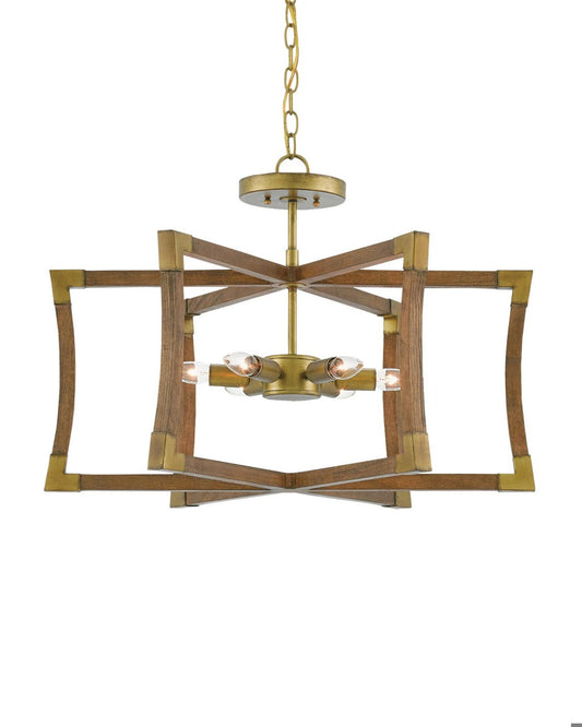 Bastian Small Chestnut Semi-Flush Mount, Currey and Company (9000-0221 NDKT)