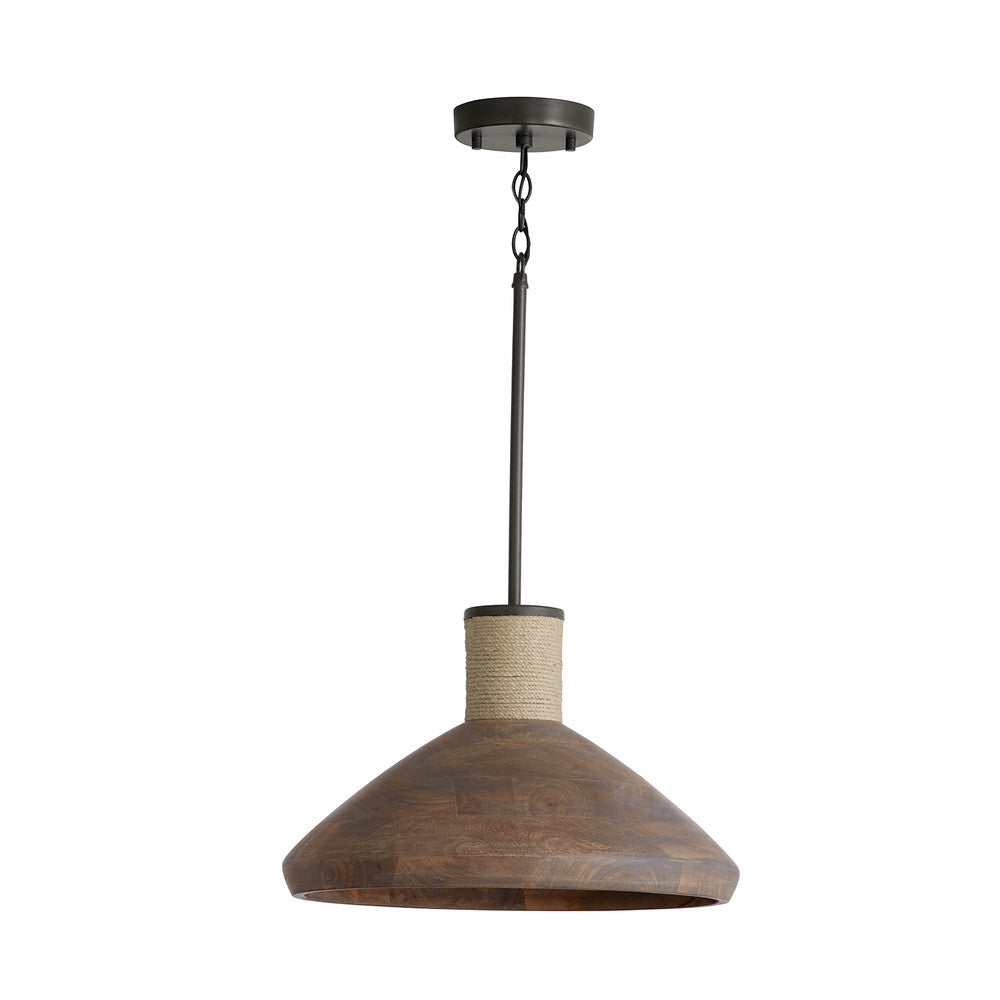 Capital Jacob Pendant Grey Wash and Iron Silk