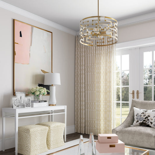 Capital Hala Pendant Bleached Natural Jute and Patinaed Brass