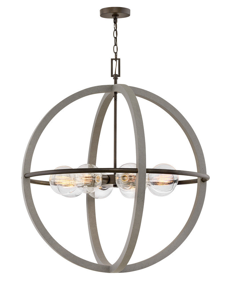 Hinkley Bodie Chandelier Dark Cement, Bronze