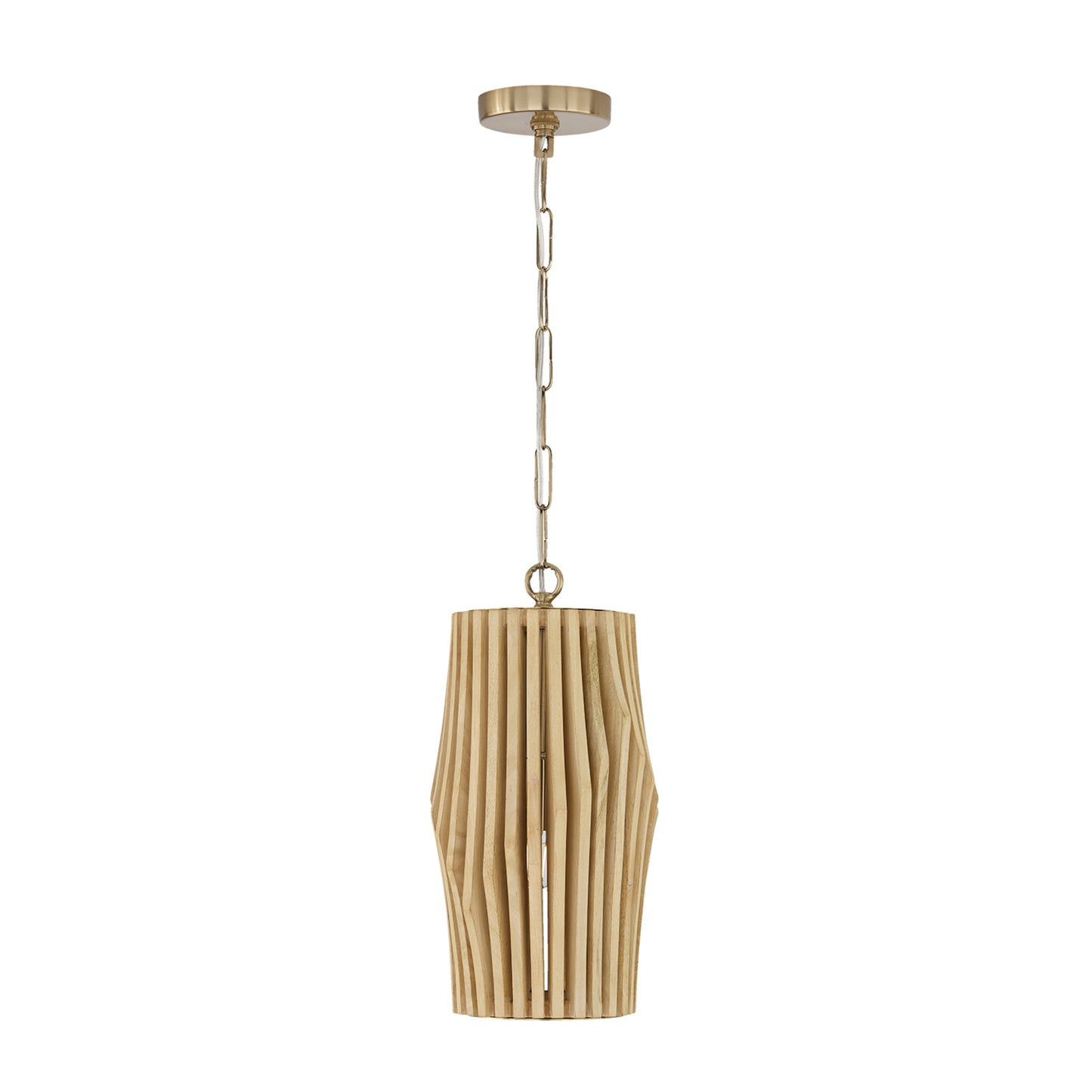 Capital Archer 1-Light Pendant in Light Wood and Matte Black