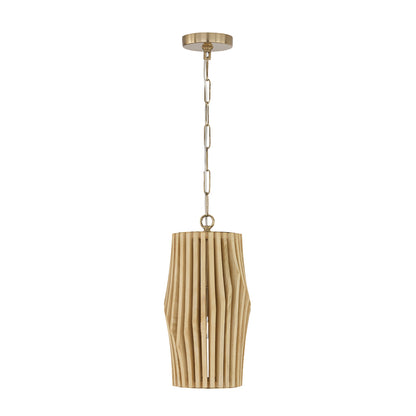 Capital Archer 1-Light Pendant in Light Wood and Matte Black