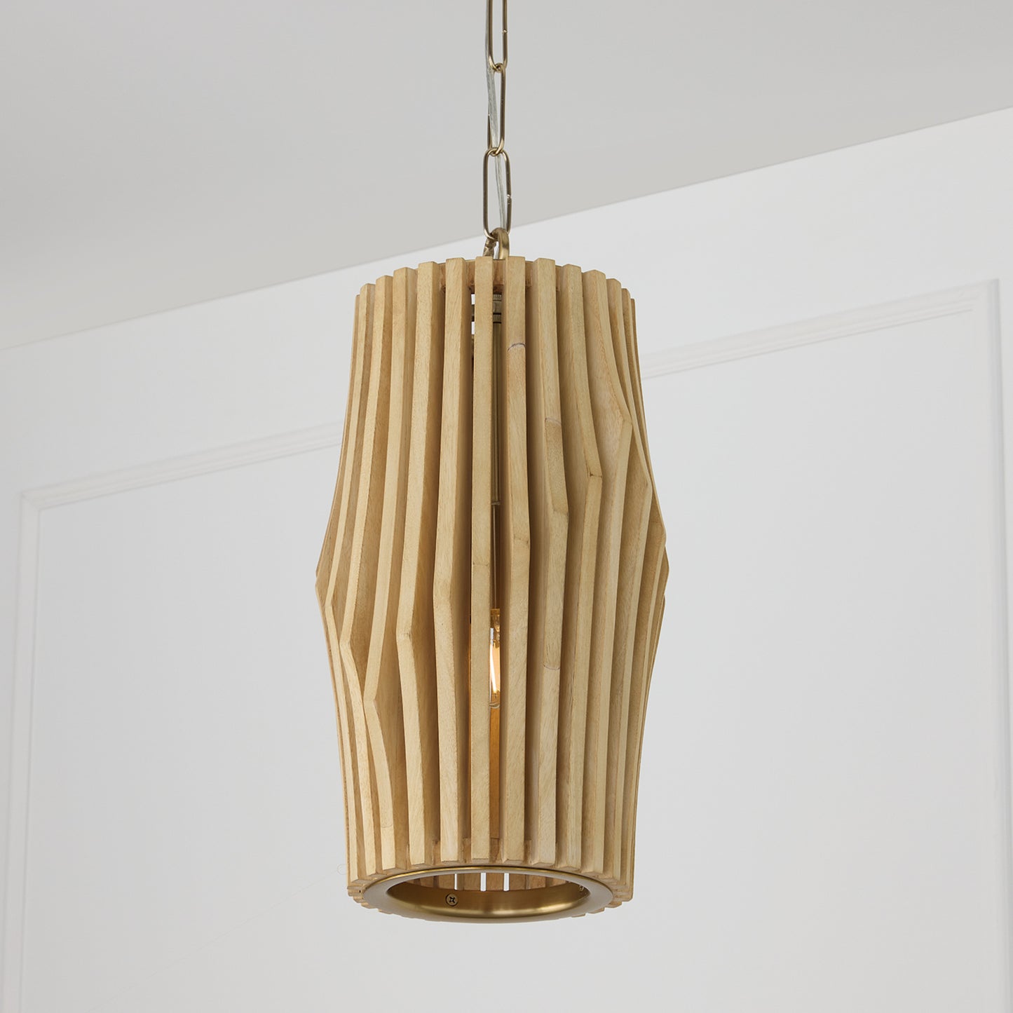 Capital Archer 1-Light Pendant in Light Wood and Matte Black