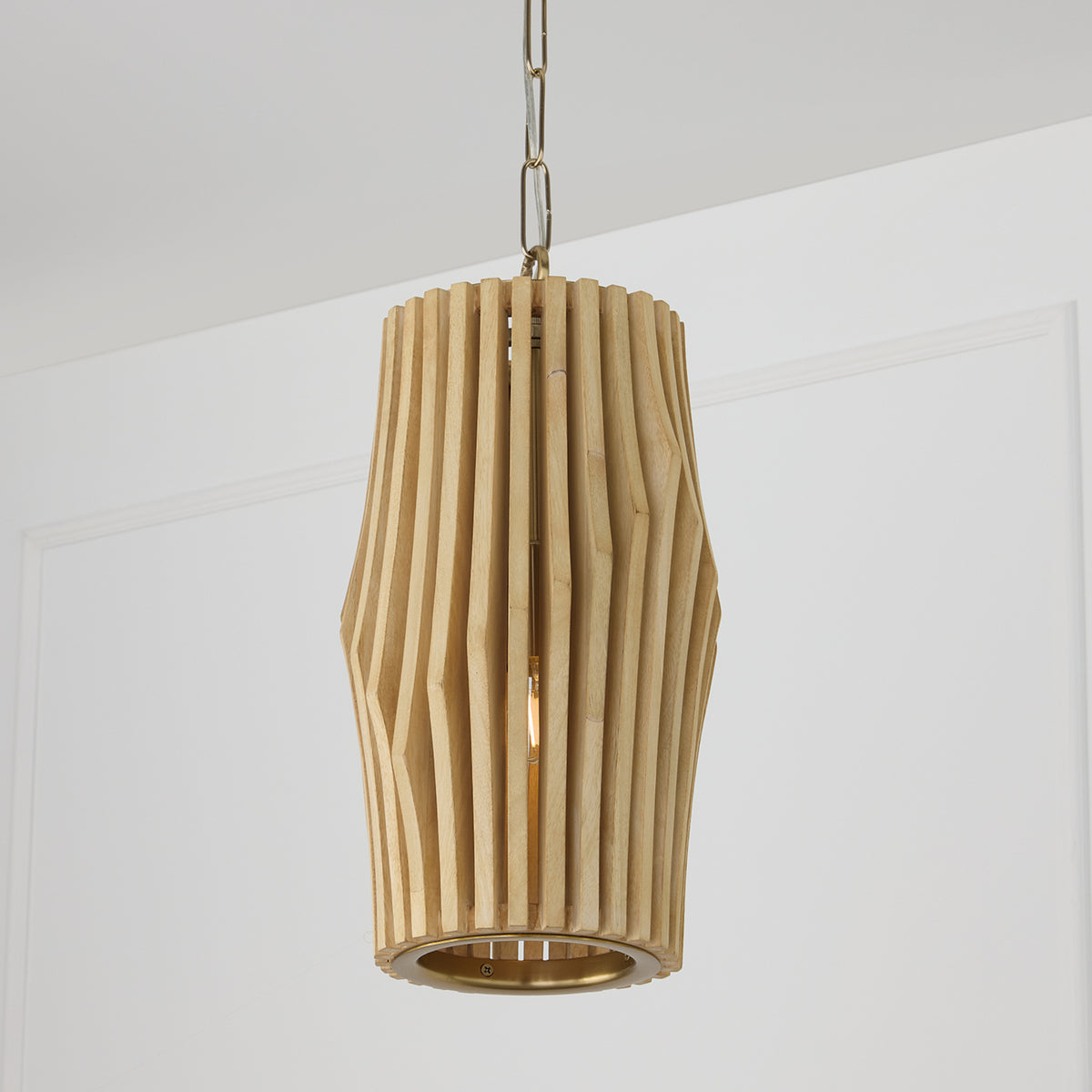 Capital Archer 1-Light Pendant in Light Wood and Matte Black