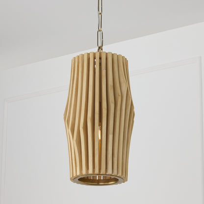 Capital Archer 1-Light Pendant in Light Wood and Matte Black