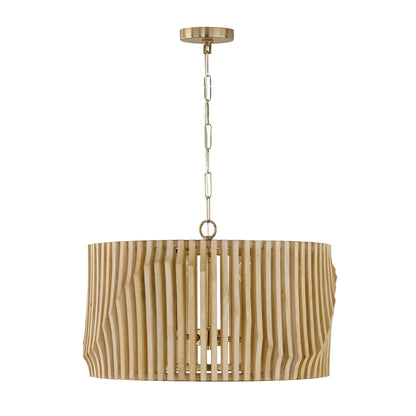 Capital Archer 4-Light Pendant in Light Wood and Matte Black
