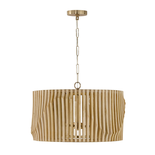 Capital Archer 4-Light Pendant in Light Wood and Matte Black