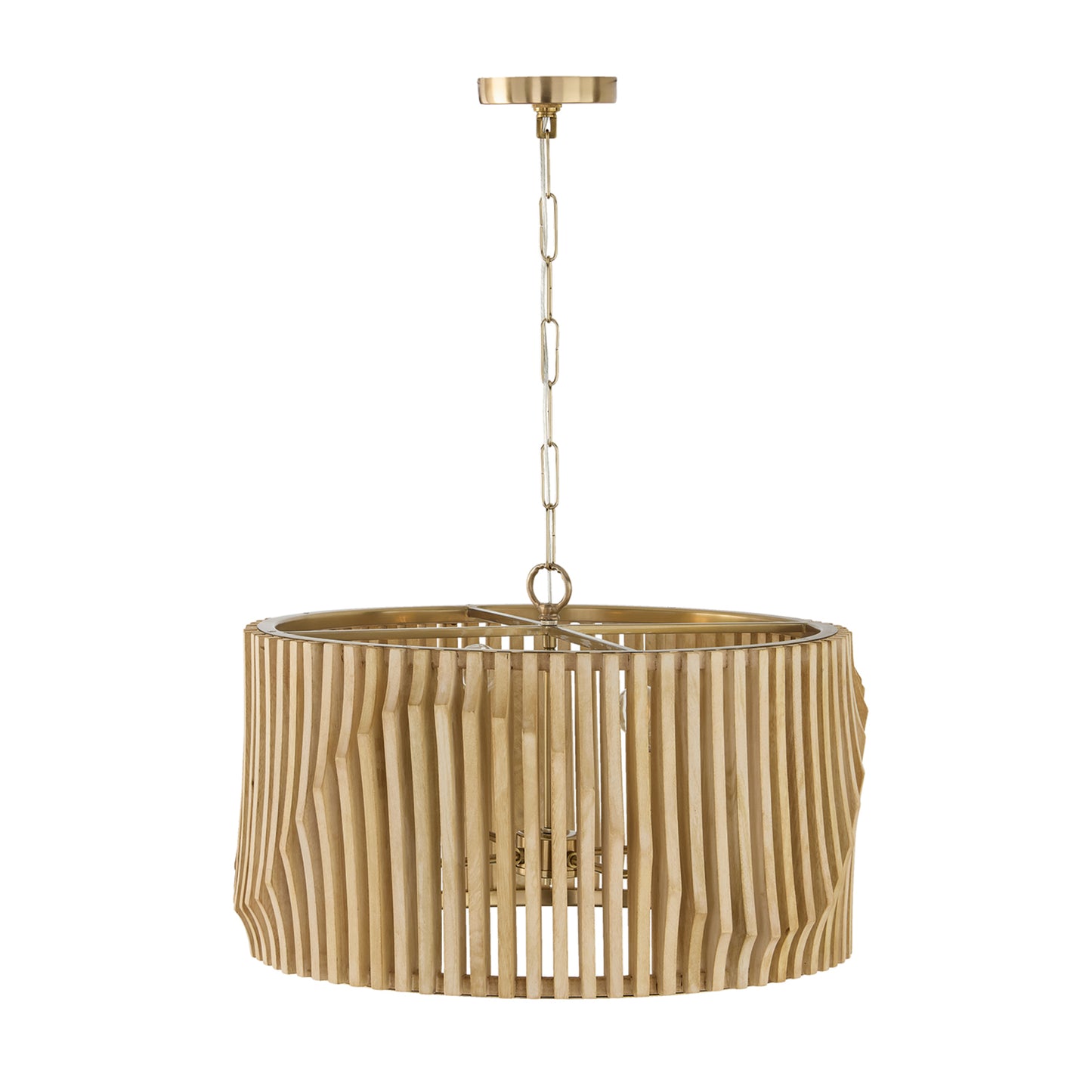 Capital Archer 4-Light Pendant in Light Wood and Matte Black