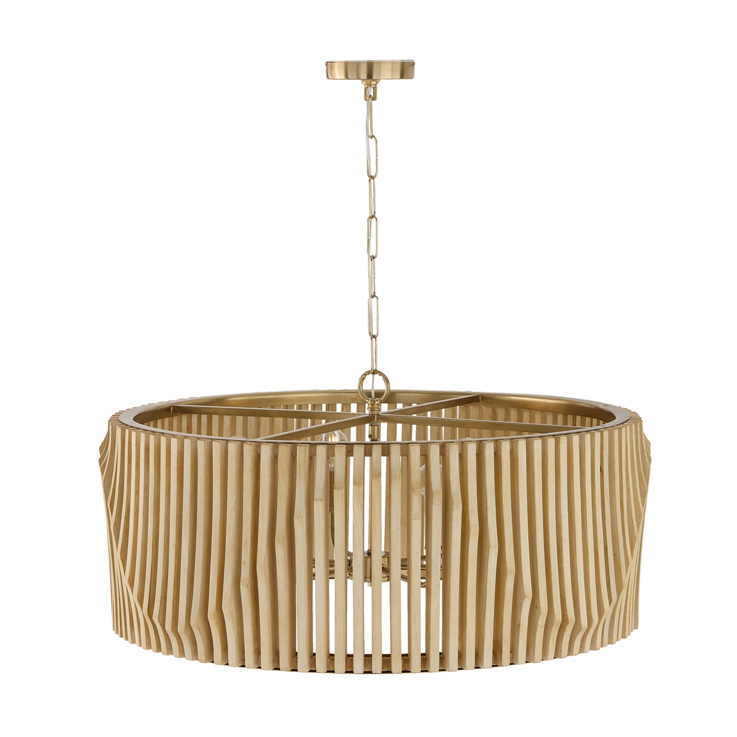 Capital Archer 6-Light Pendant in Light Wood and Matte Black