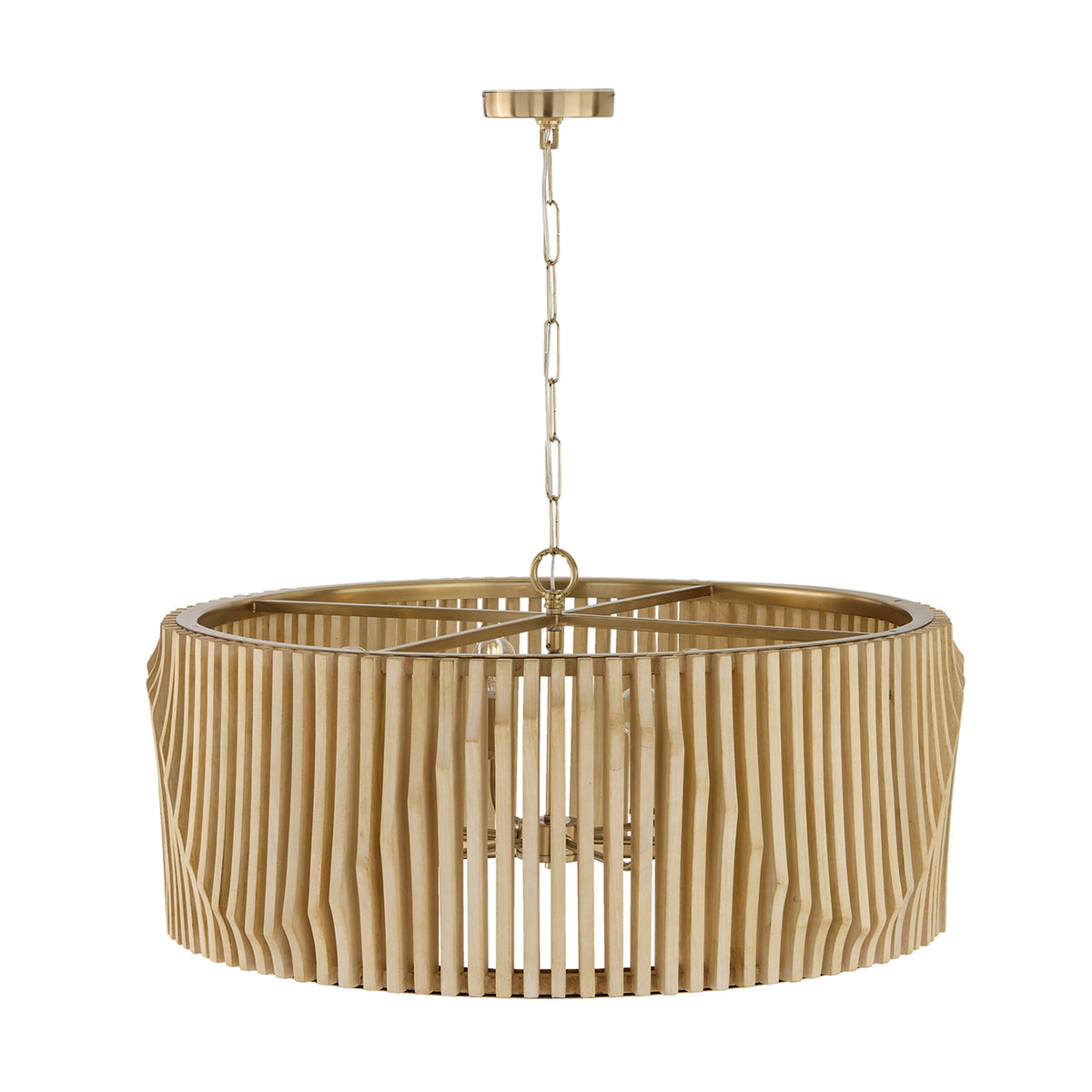 Capital Archer 6-Light Pendant in Light Wood and Matte Black