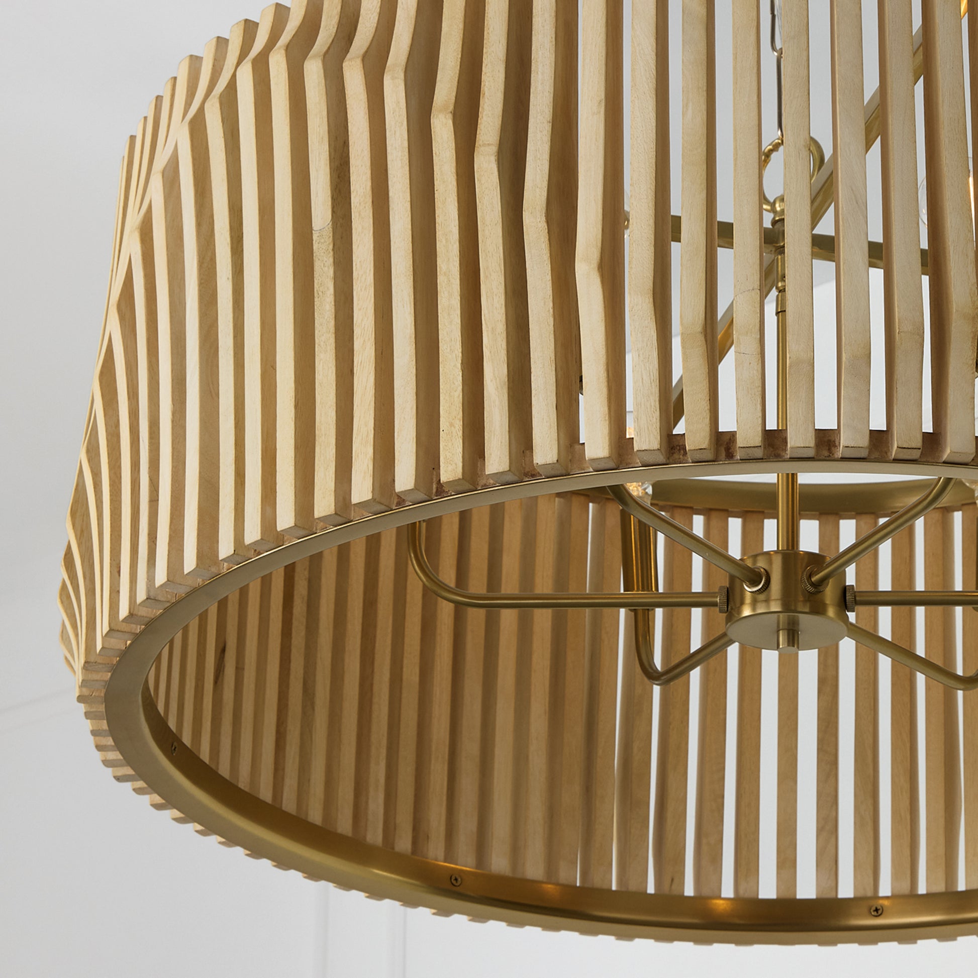 Capital Archer 6-Light Pendant in Light Wood and Matte Black