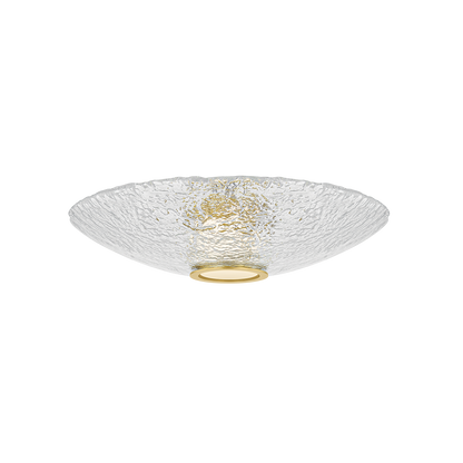 Hudson Valley New Haven Flush Mount Aged Brass