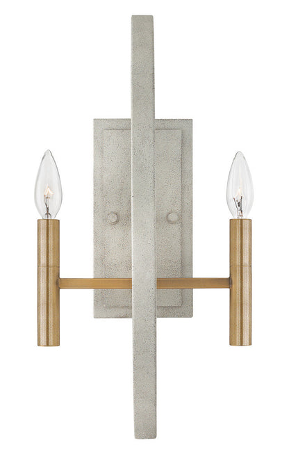 Hinkley Euclid Wall Sconce Cement Gray, Brushed Gold