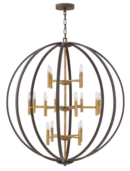 Hinkley Euclid Chandelier Bronze, Heirloom Brass