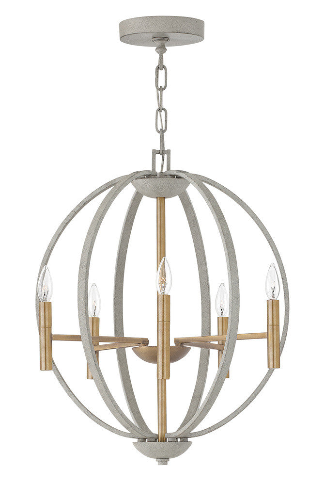Hinkley Euclid Candle Chandelier Gray, Steel, Cement Gray