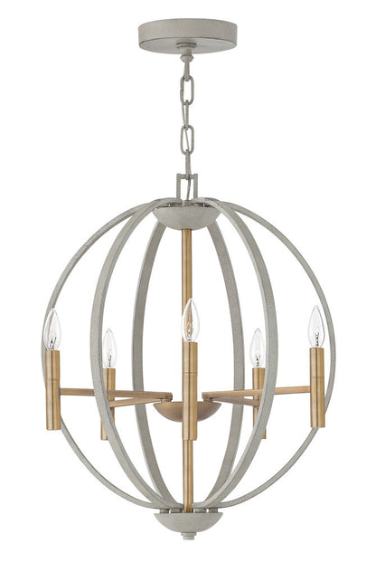 Hinkley Euclid Candle Chandelier Gray, Steel, Cement Gray