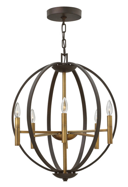 Hinkley Euclid Candle Chandelier Bronze, Steel, Spanish Bronze