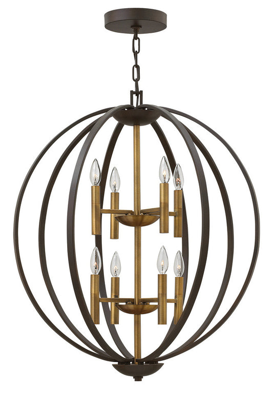 Hinkley Euclid Foyer Hall Pendant Bronze, Steel, Spanish Bronze